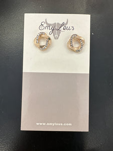 Simply Southern Diamond and Gold Twist Studs