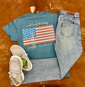 Simply Southern Knit Flag Tee