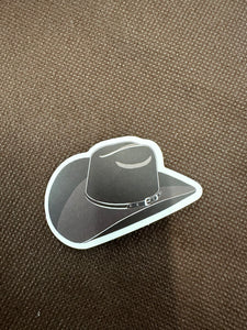 Black Felt Cowboy Hat Sticker