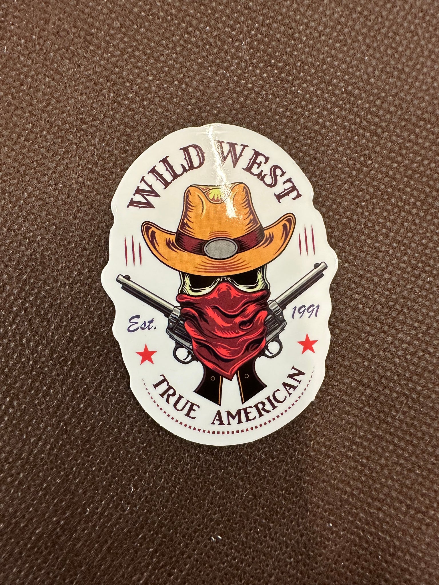 Wild West True American Sticker