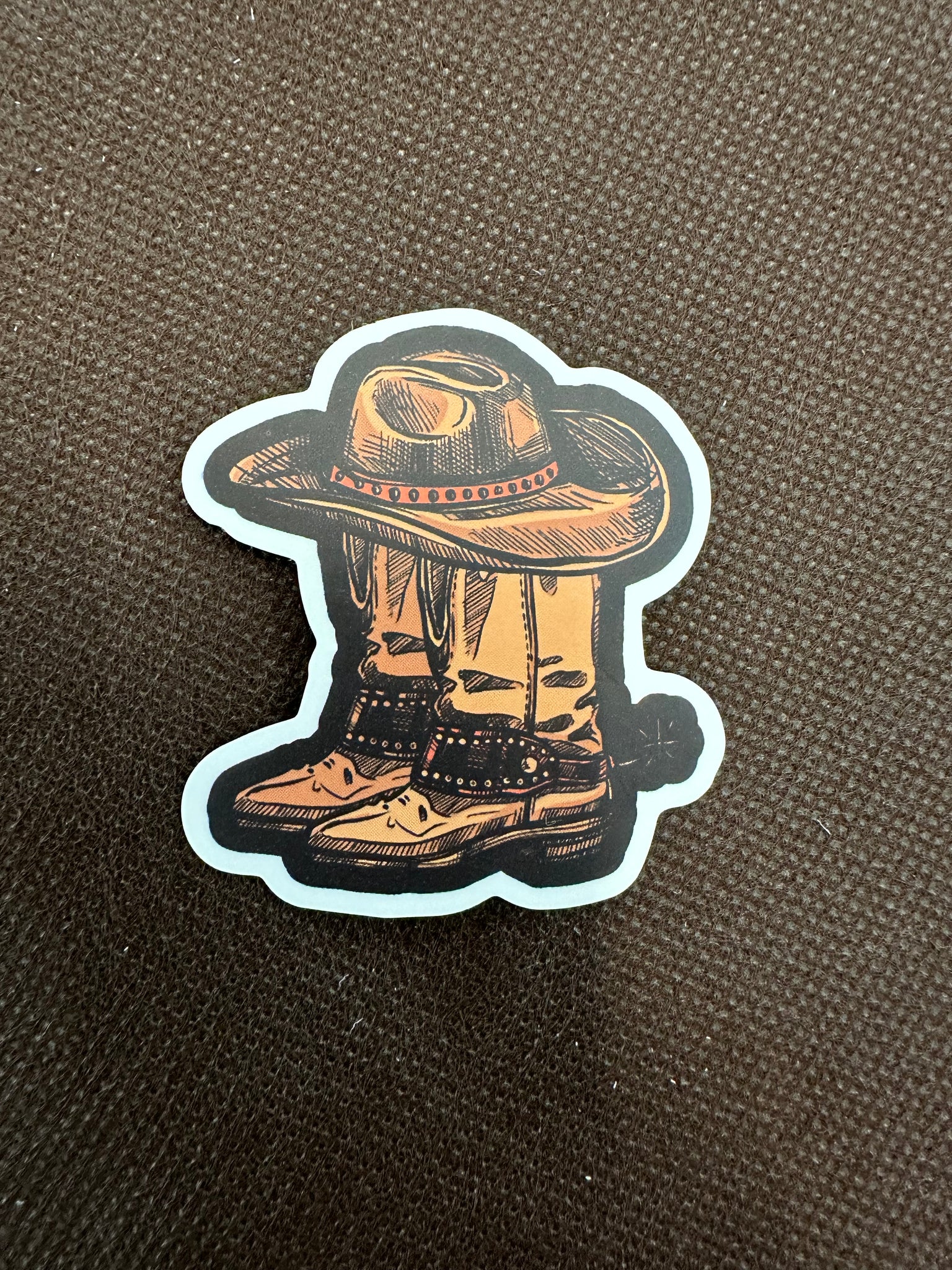 Old Cowboy Hat & Boots Sticker