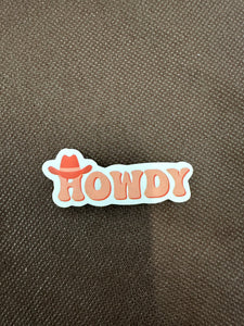 Peach HOWDY Sticker