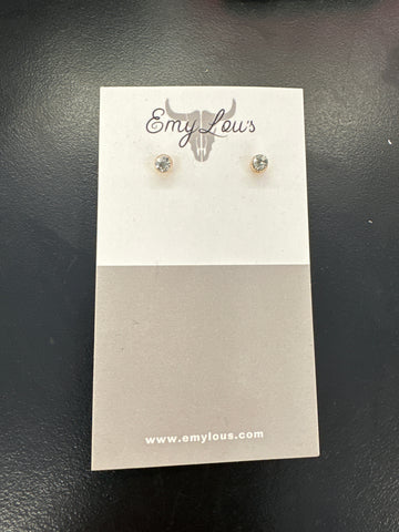 Simply Southern Gold Encased Diamonds Studs