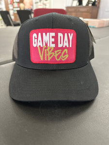 Game Day Vibes Black Snapback Cap