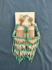 Mint Malia Seed Bead Earrings