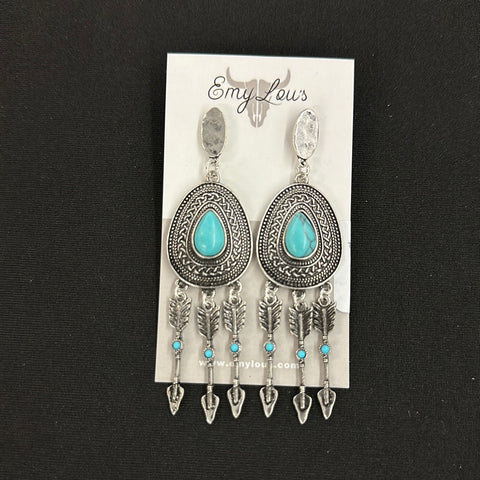 Turquoise Indian Springs Earrings