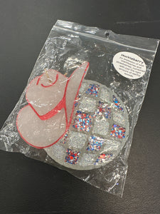 Disco Cowboy Car Freshie - Huckleberry Blue&White
