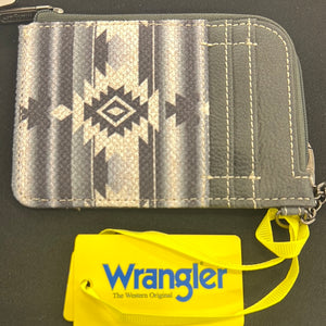 Wrangler Southwestern Mini Zip Card Case - Black
