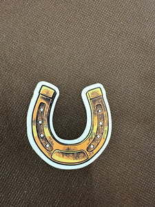 Gold Horseshoe Sticker