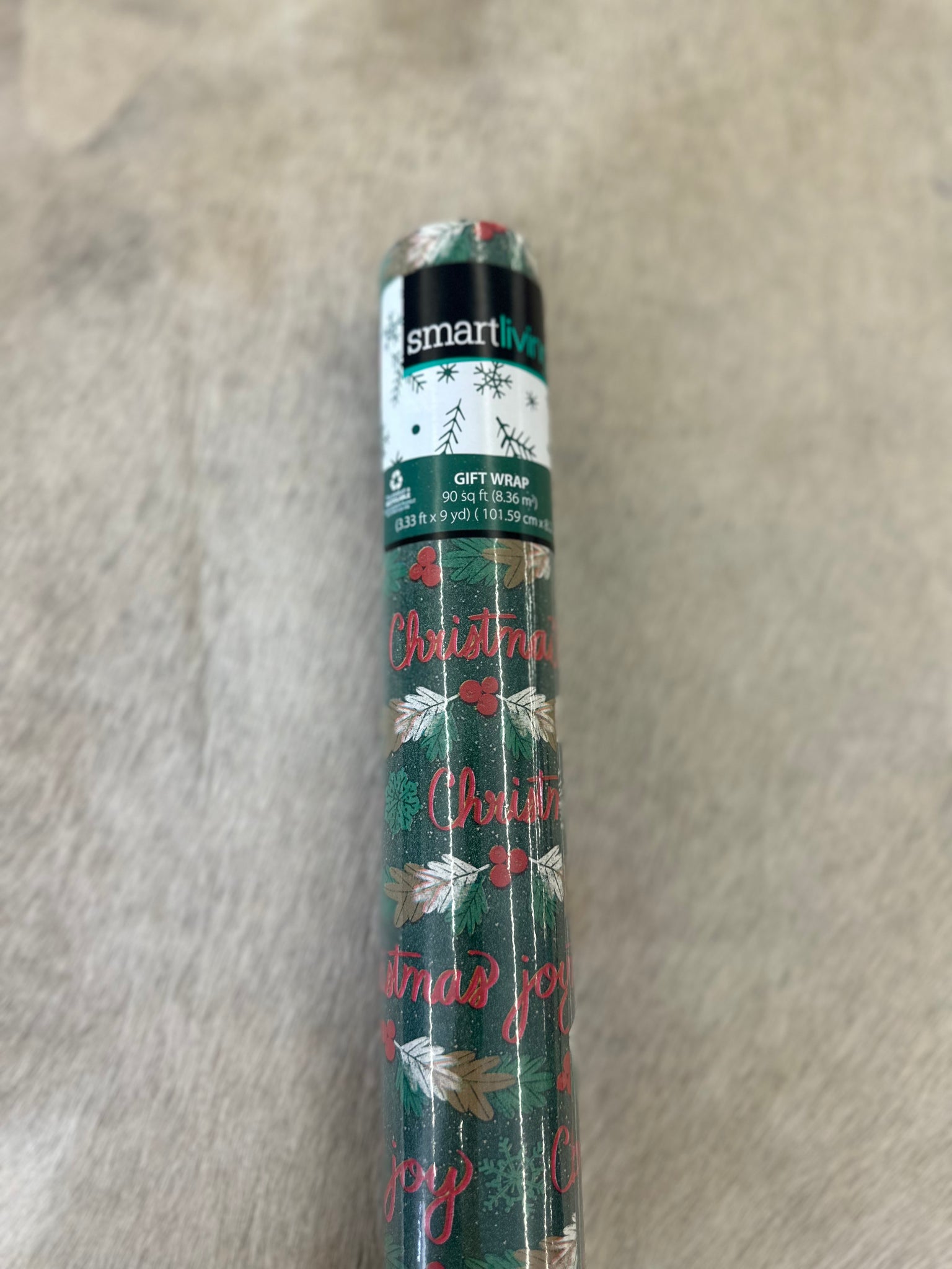 Gift Wrap 90 Sq Ft. Merry Christmas