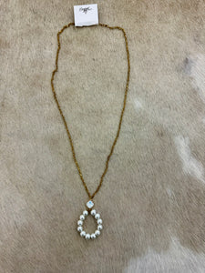 Gold & Pearl Teardrop Necklace