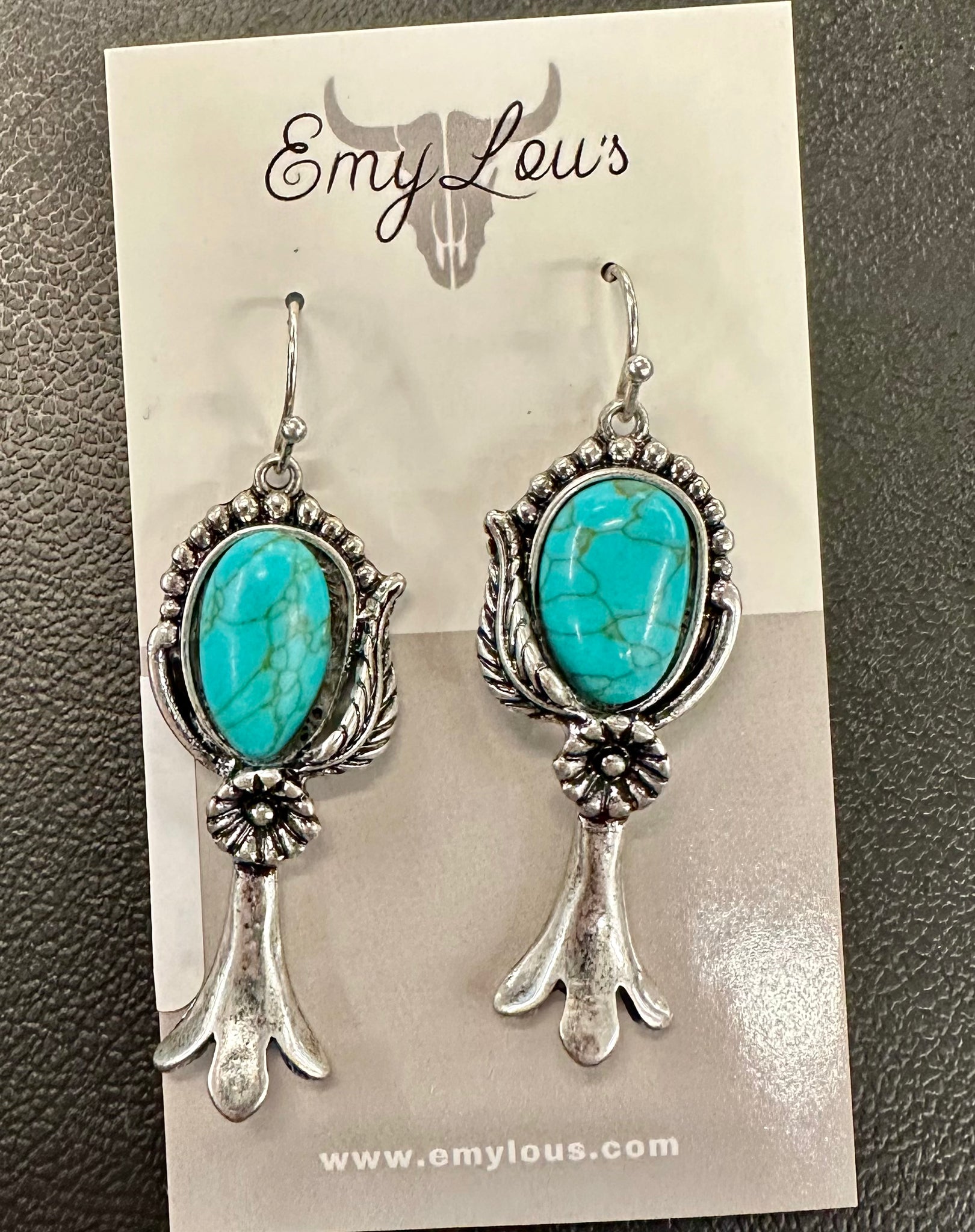 Turquoise Flower Earrings