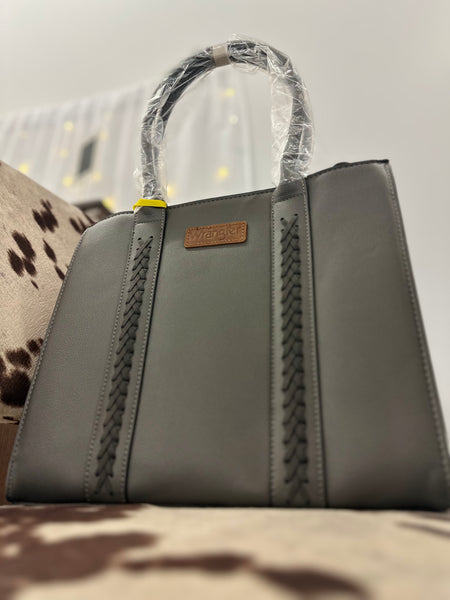 Large Wrangler Tote - Grey leather