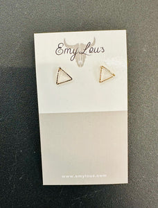 Simply Southern Hollow Gold Triangle Studs