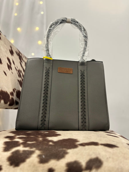 Large Wrangler Tote - Grey leather