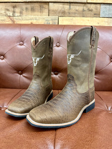 Twisted X Youth Top Hand Boot- Tan & Chocolate