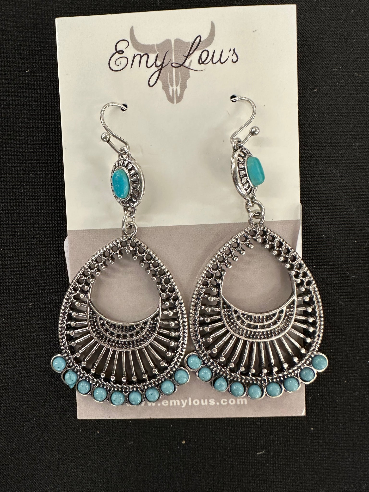 Turquoise Madrid Teardrop Earrings