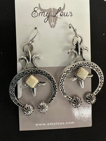 Howlite Arch Earrings