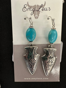 Turquoise Arrowhead Creek Earrings