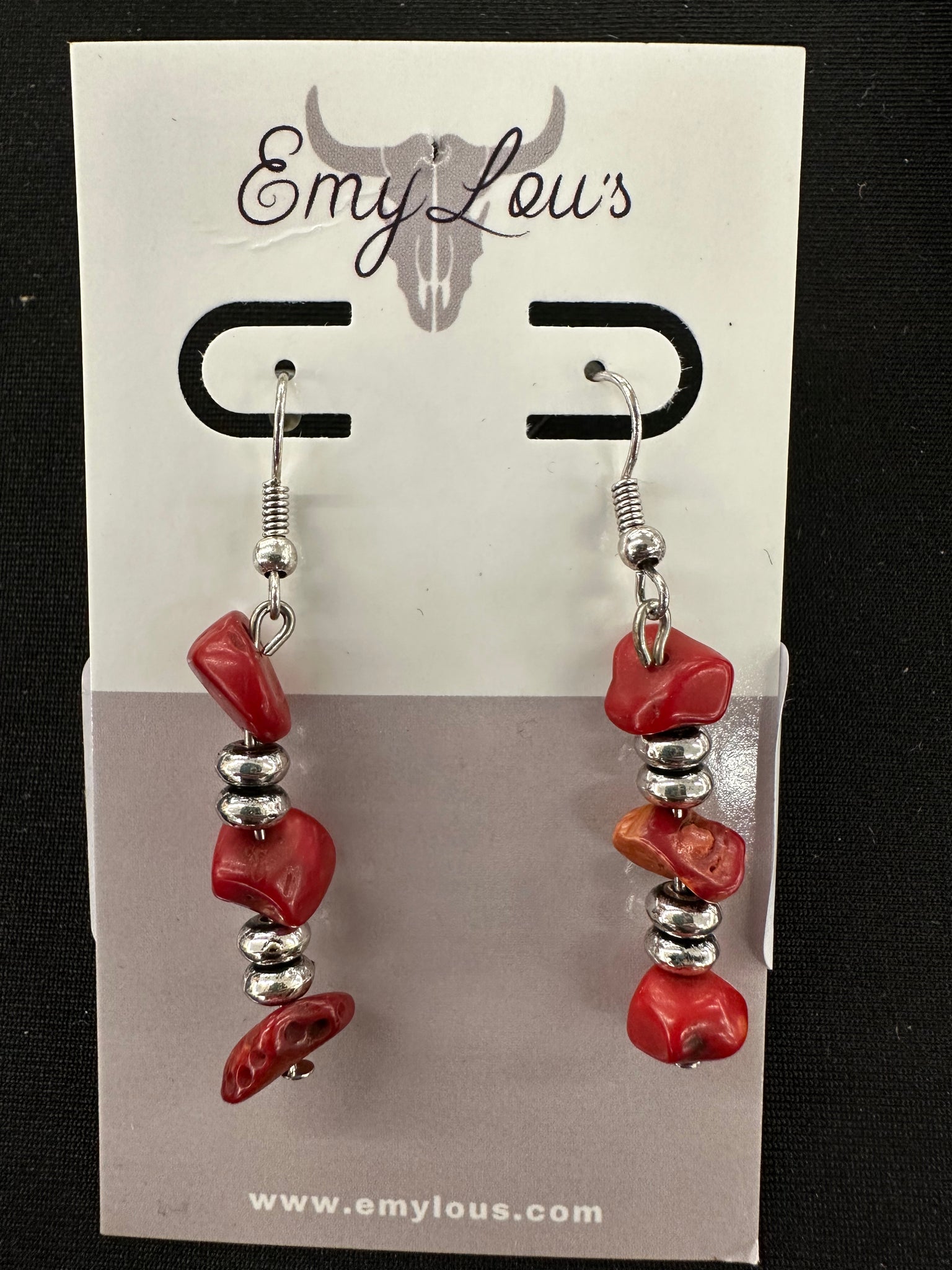 Red Chip Earrings