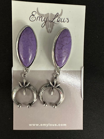 Purple Lucy Dangle Earrings