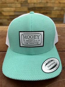 Doc Hooey Teal White 6 Panel Trucker Hat
