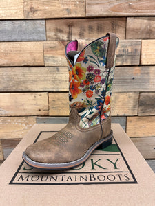 SMOKY MOUNTAIN WOMEN'S BLOSSOM WESTERN BOOTS - BROAD SQUARE TOE