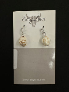 Ridgeland Concho Howlite Cord Earrings