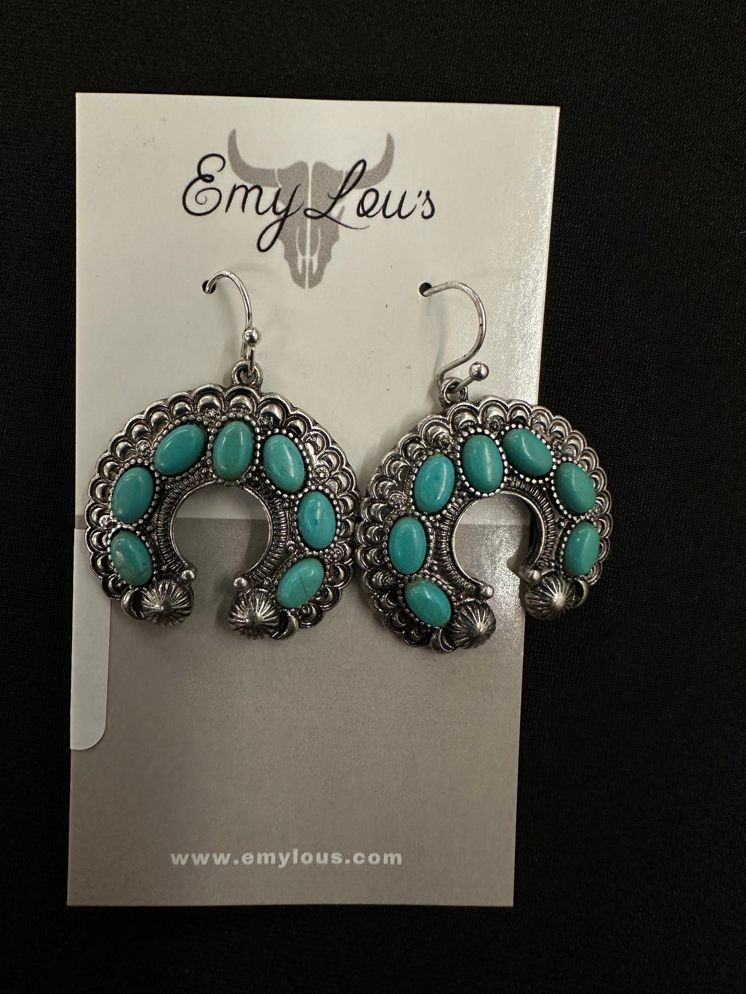 Western Turquoise Naja Earrings