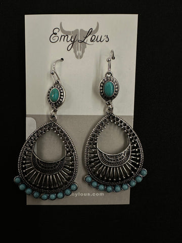 Turquoise Madrid Teardrop Earrings