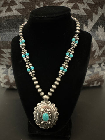 Turquoise Tessa Beaded Necklace