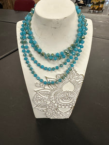 blue bead necklace