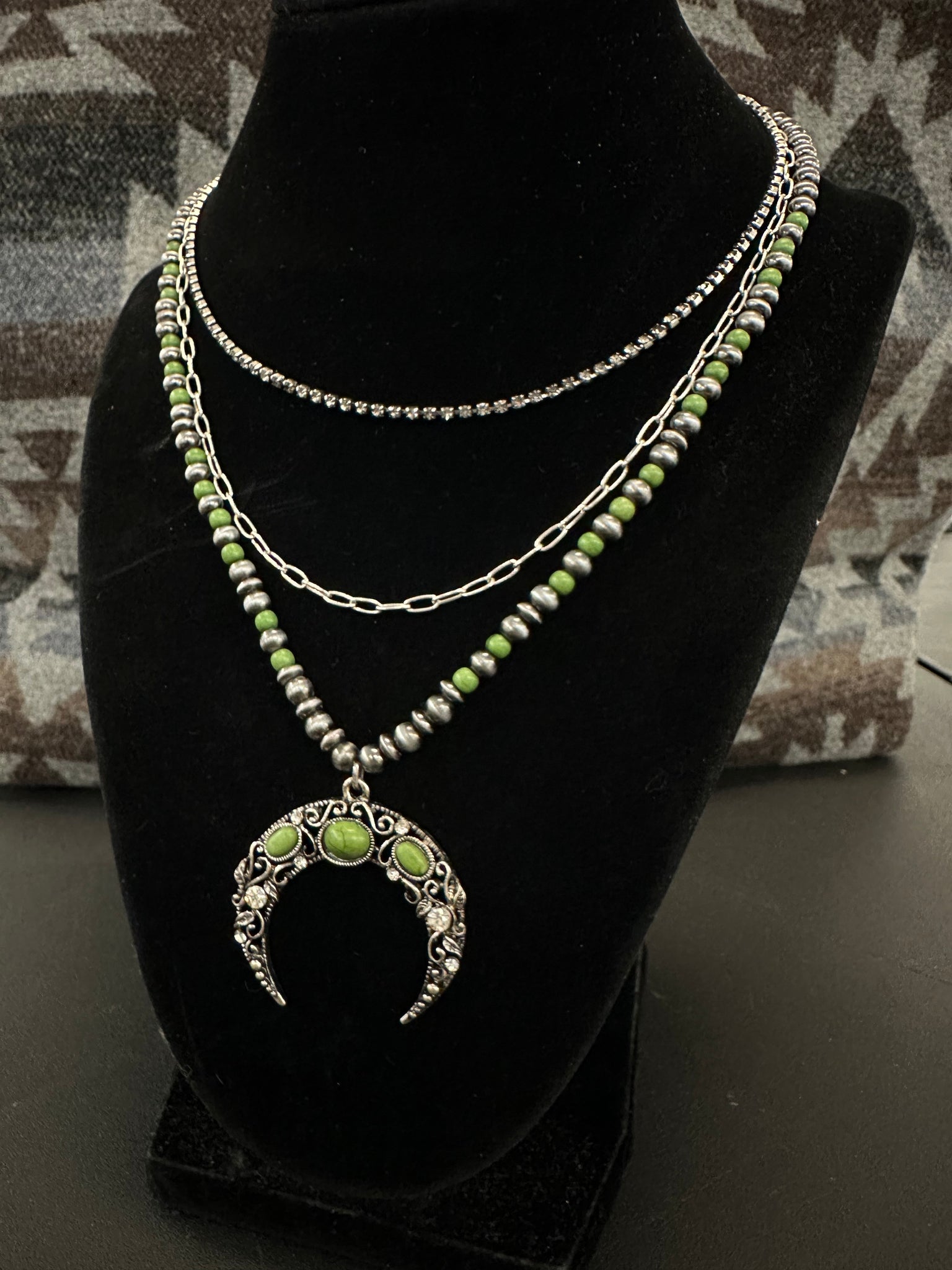 Green Crawford Creek Naja Layered Necklace