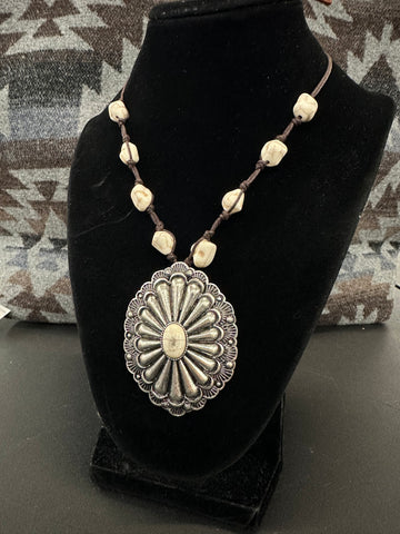 Ridgeland Concho Howlite Cord Necklace