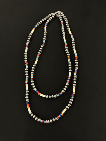 Silver Springs Multi-Color Beaded Layered Necklace
