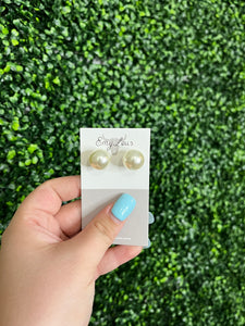 Large Faux Pearl Studs