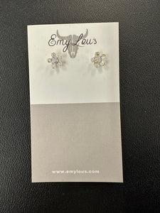 Simply Southern Bright Silver Flower Stud