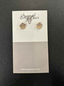 Simply Southern Gold Cupcake Stud