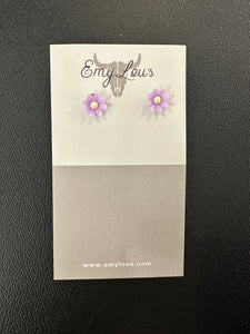 Simply Southern Pale Purple Flower Stud