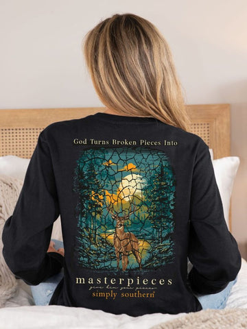 Simply Southern LS Deer Broken Tee