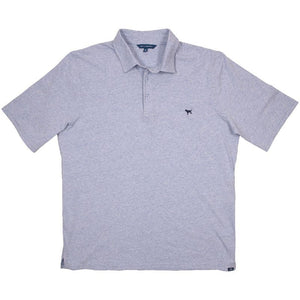 Simply Southern Mens Knit Polo - HTHR BLUE