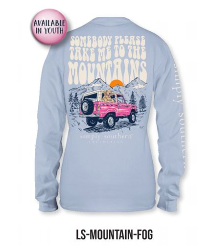 Youth Simply Southern LS Mountain Tee