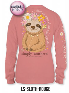 Youth Simply Southern LS Sloth Tee