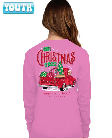 Youth Simply Southern LS Christmas Truck Tee