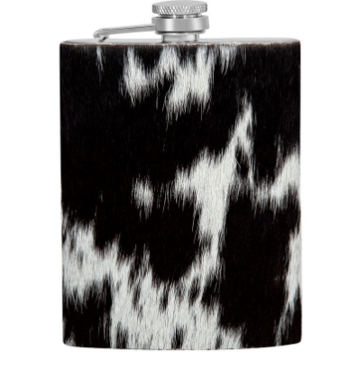 Myra Mountain Trail Flask in Dark Hair-on Hide