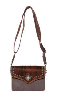 Montana West 100% Genuine Leather Hair-On Collection Crossbody