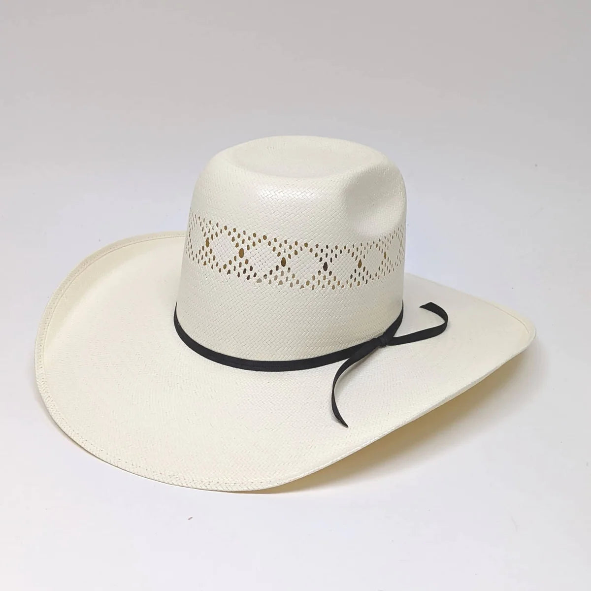 Elkhorn Open Crown Straw Cowboy Hat- Natural