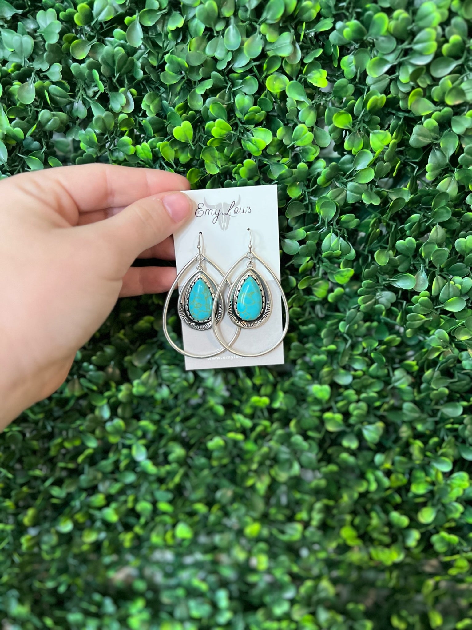 Turquoise Terranella Double Teardrop Earrings