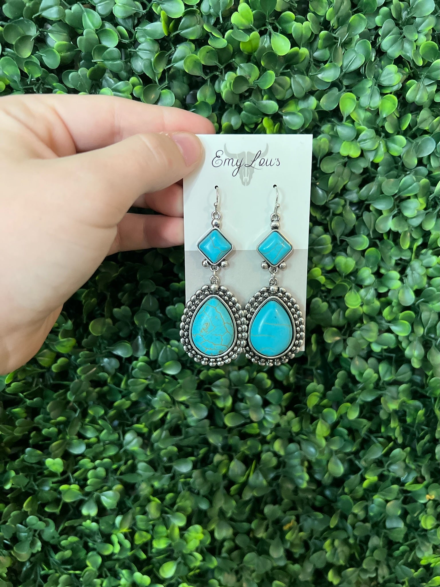 Turquoise Carnegie Hill Teardrop Earrings