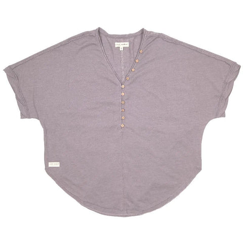 Simply Southern Knit Henley-Gray